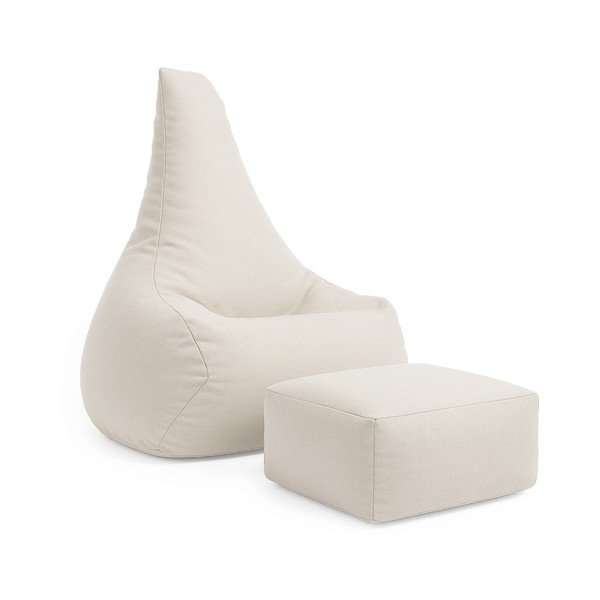 Fotoliu puf pentru copii crem Outzy – Meowbaby