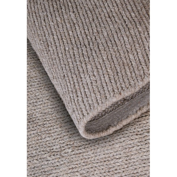 Covor maro deschis țesut manual rotund din lână ø 160 cm Francois – Villeroy&Boch-image-3