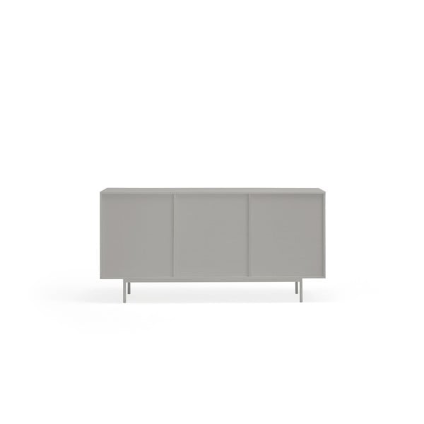 Comodă gri/în culoare naturală joasă cu aspect de lemn de stejar 159x80 cm Sierra – Teulat-image-4