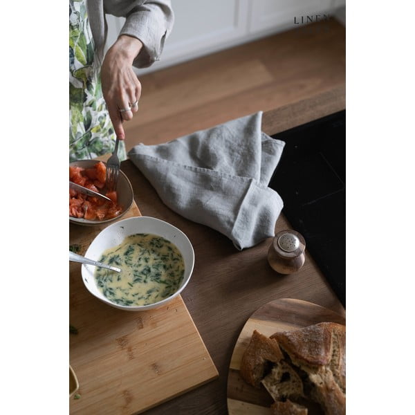 Prosop de vase din in 45x65 cm Khaki – Linen Tales-image-2