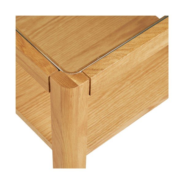 Măsuță auxiliară cu blat din sticlă 40x40 cm Lourmarin – House Nordic-image-4