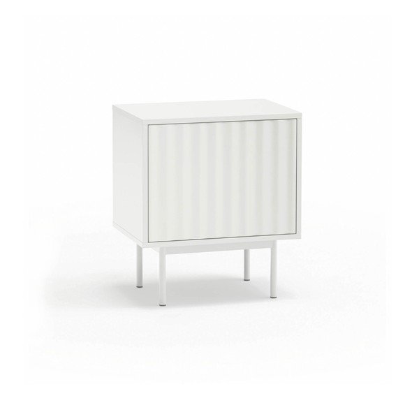 Noptieră albă cu aspect mat Sierra – Teulat-image-2