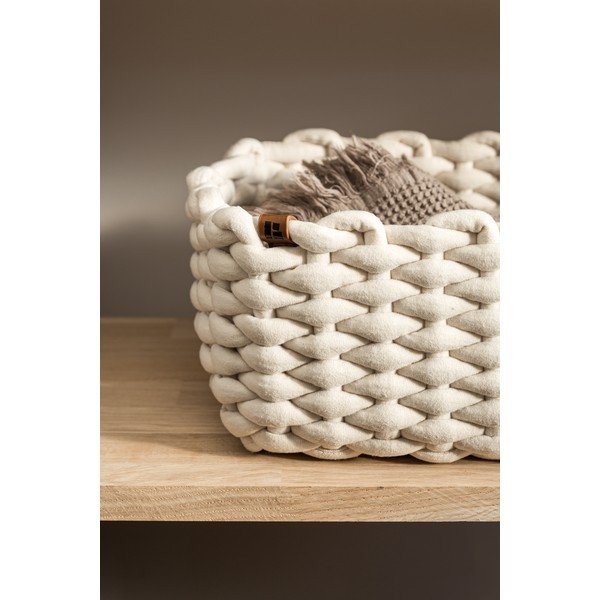 Coș de depozitare din material textil 35x25x14 cm Peach Skin M – Bigso-image-2