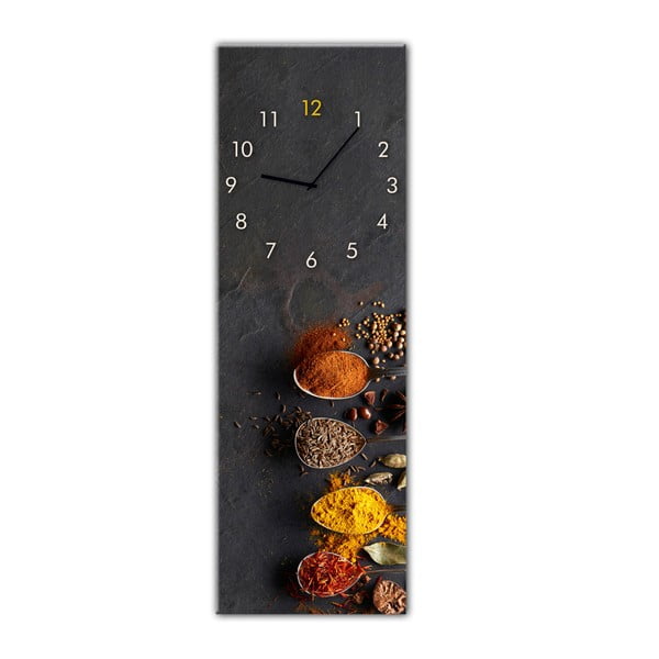 Ceas de perete Styler Glassclock Spices, 20 x 60 cm