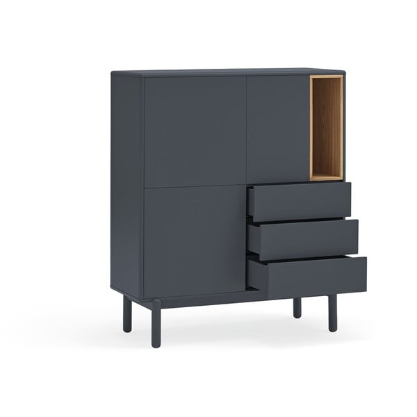 Comodă înaltă gri închis 100x120 cm Corvo - Teulat-image-3