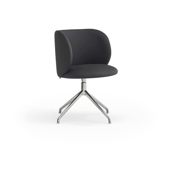 Scaun de sufragerie negru tapițat Mogi – Teulat