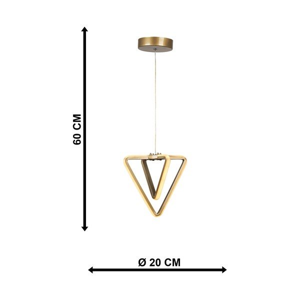 Lustră bronz LED din metal ø 20 cm Baris – Squid Lighting-image-4