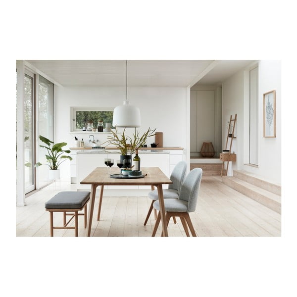 Set 2 ghivece din fier pe piedestal Hübsch Haggo, alb-image-2