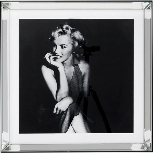 Tablou Kare Design Hollywood Diva, 60 x 60 cm, alb - negru