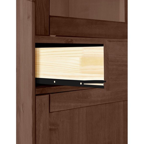 Vitrină maro din lemn de pin cu ușă glisantă 140x40 cm Harry – Støraa-image-1