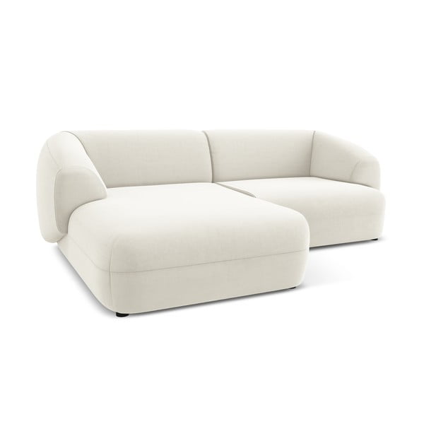 Colțar alb cu tapițerie din catifea (cu colț pe partea stângă) Moana – Makamii-image-3