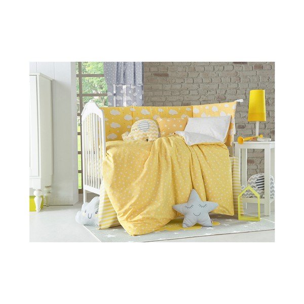 Pernă din amestec de bumbac pentru copii Mike & Co. NEW YORK Pillow Toy Big Cat, 29 x 29 cm, galben-image-2