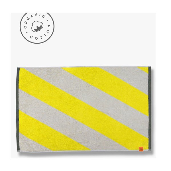 Covoraș de baie galben din bumbac organic 50x80 cm Diagonal – Mette Ditmer Denmark-image-3