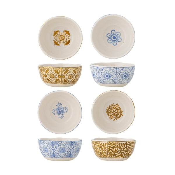 Boluri mici albastre/portocalii 4 buc. din gresie 200 ml Milton – Bloomingville-image-2