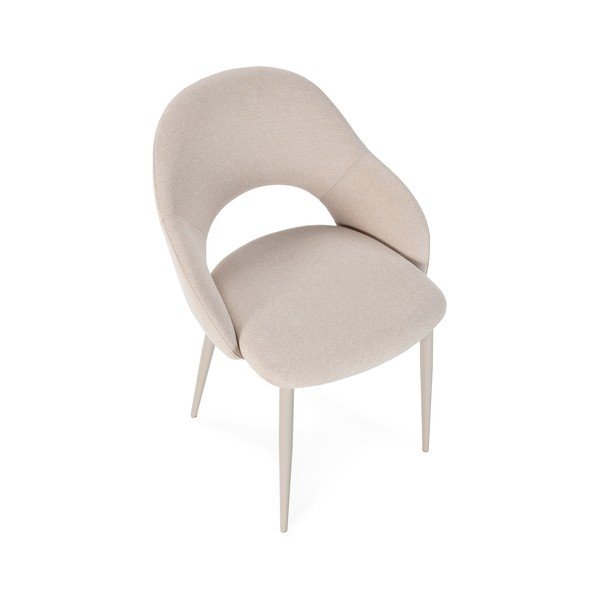 Scaune de dining bej 2 buc. tapițate Lia – Marckeric-image-3