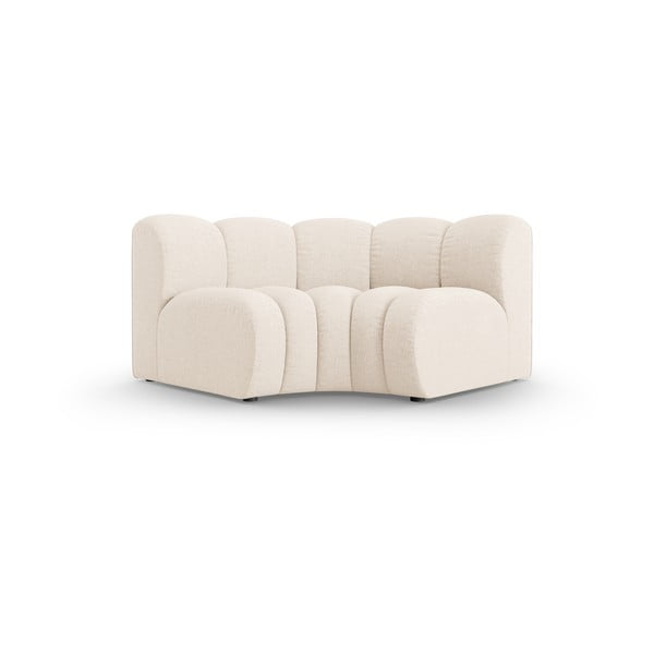 Modul pentru canapea modulară crem cu tapițerie din chenille (cu colț variabil) Lupine – Micadoni 