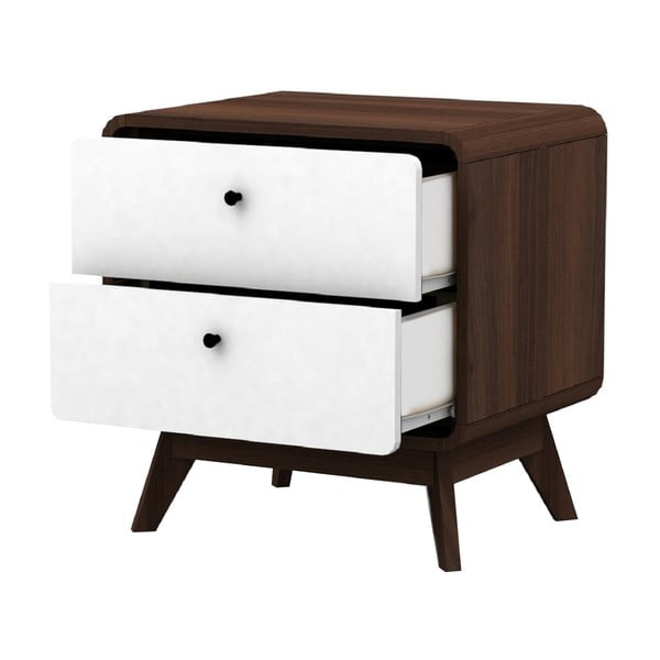 Noptieră albă/în culoare naturală Cassie - Støraa-image-2