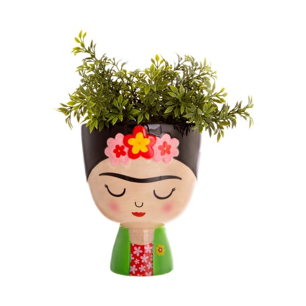 Ghiveci decorativ din piatră pictată manual ø 12 cm Frida – Sass & Belle-image-2