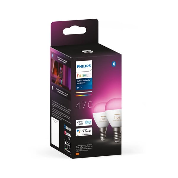 Becuri smart E14, 2 buc. 5 W White and color ambiance – Philips Hue-image-2