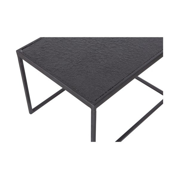 Set 2 măsuțe auxiliare din metal WOOOD Febe, negru-image-2