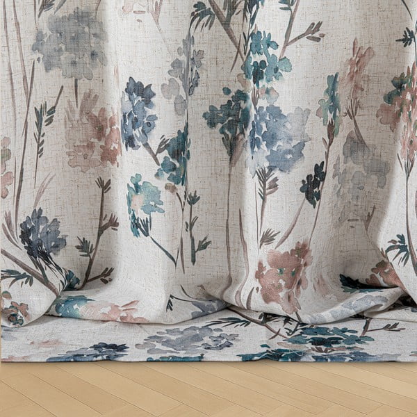 Draperie albastru-deschis/crem 135x250 cm Flosi – Restilo-image-4