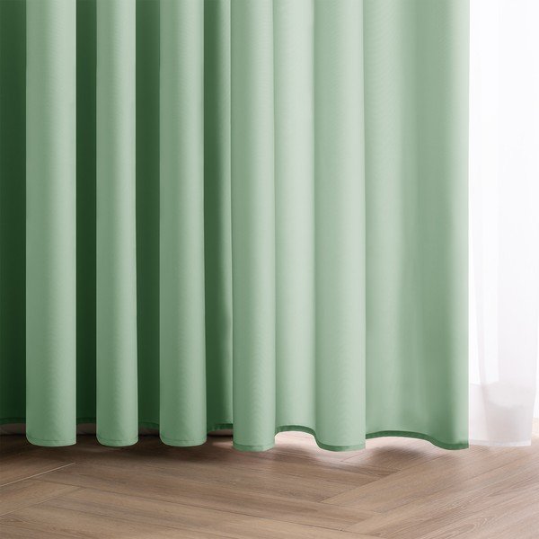 Draperie verde-mentă dimout (semi-opacă) 140x250 cm Carli – Restilo-image-2