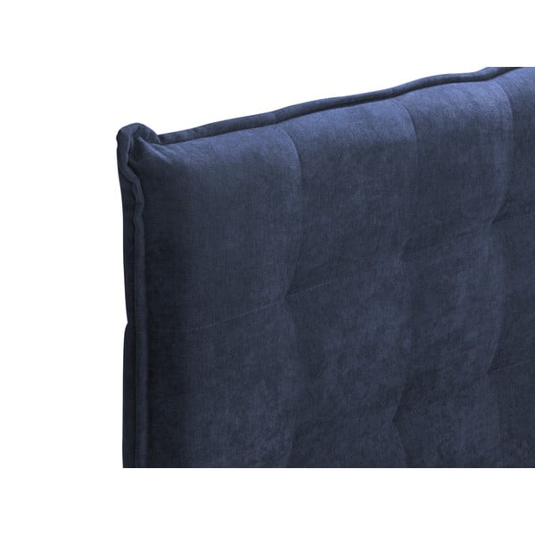 Pat boxspring 200x200 cm albastru închis cu spațiu de depozitare Echaveria – Mazzini Beds-image-4