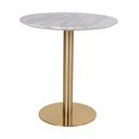 Masă de dining rotundă cu blat cu aspect de marmură ø 70 cm Bolzano – House Nordic