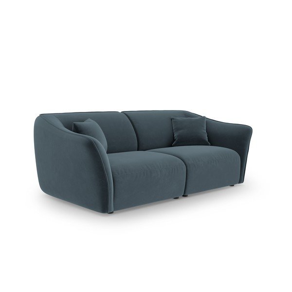 Canapea albastră cu tapițerie din catifea 206 cm Tokyo – Cosmopolitan Design-image-2
