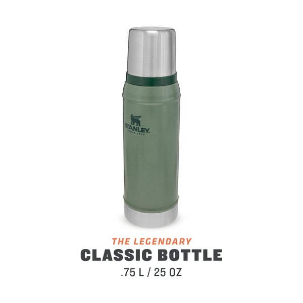 Termos verde din oțel inoxidabil 750 ml Legendary Classic Hammer Tone Green – Stanley-image-3