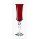 Set 6 pahare pentru șampanie Crystalex Extravagance, 190 ml, roșu