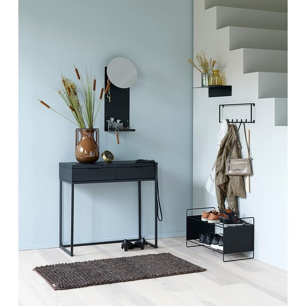 Rafturi negre 2 buc. din metal 40 cm Joy – Canett-image-1