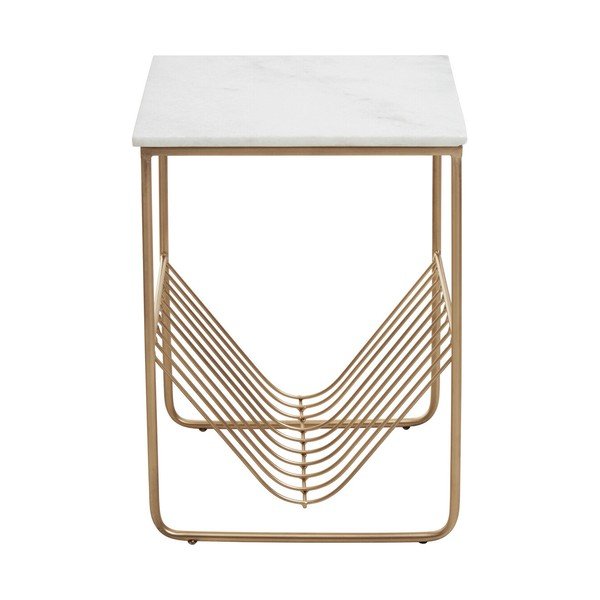 Măsuță auxiliară cu blat din marmură 40x40 cm Mandoli – Premier Housewares-image-3
