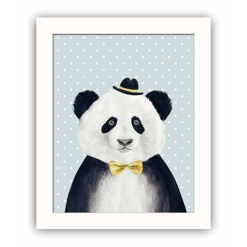 Tablou decorativ Panda, 28,5 x 23,5 cm