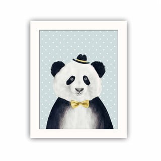 Tablou decorativ Panda, 28,5 x 23,5 cm