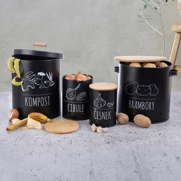 Recipient pentru deșeuri compostabile negru 8 l BLACK – Orion-image-2