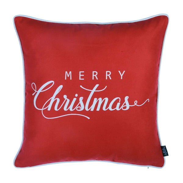 Față de pernă cu model de Crăciun Mike & Co. NEW YORK Merry Christmas, 45 x 45 cm, roșu