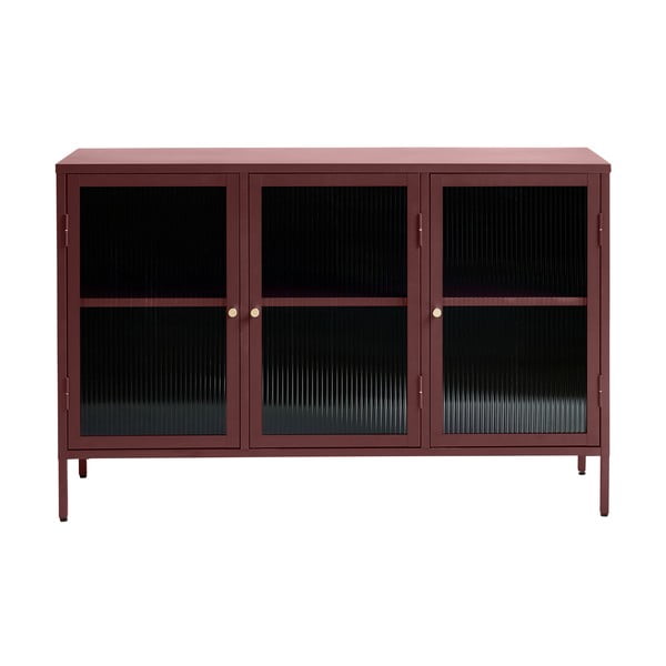 Vitrină din metal Unique Furniture Bronco, înălțime 85 cm, roșu