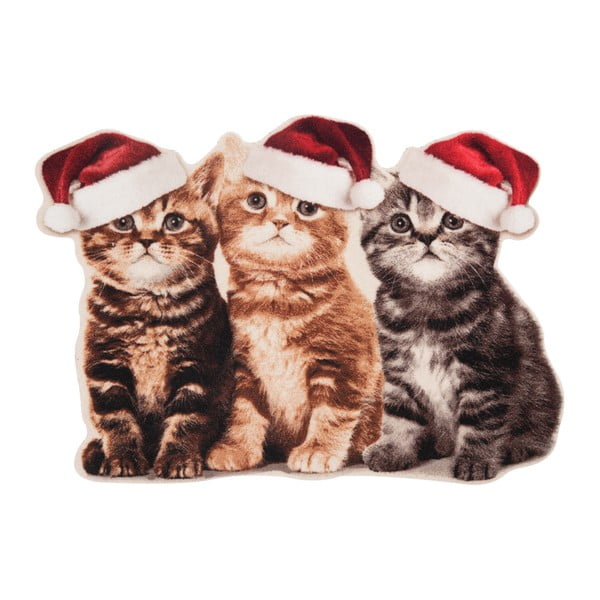 Covoraș intrare Hanse Home Christmas Cats Contour, 45x64 cm