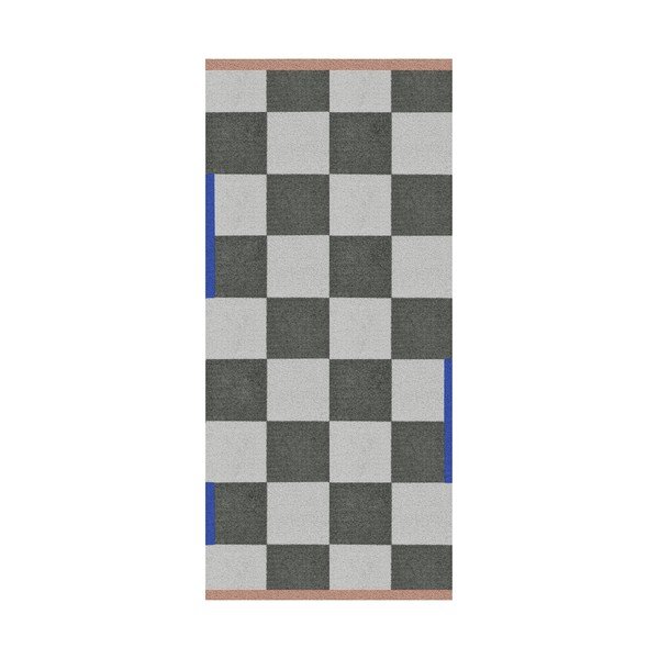 Covor verde închis/crem lavabil 70x150 cm Square – Mette Ditmer Denmark