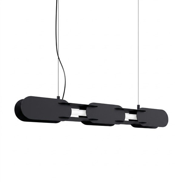 Lustră neagră LED din metal CHAIN – Thoro