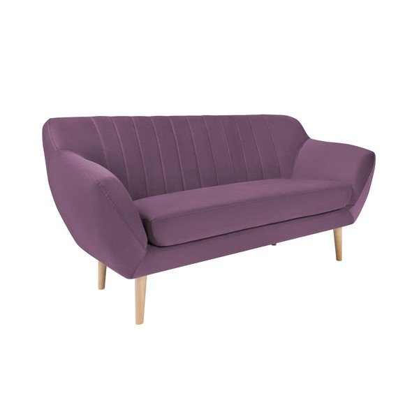 Canapea cu tapițerie din catifea Mazzini Sofas Sardaigne, 158 cm, violet-image-1