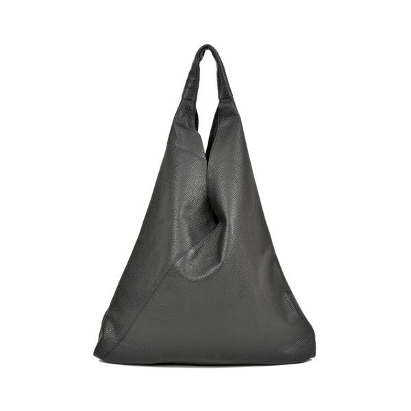 Geantă din piele Anna Luchini Hasico, negru-image-2