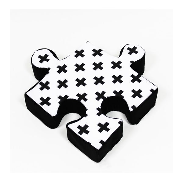 Pernă Puzzle Cross, negru 