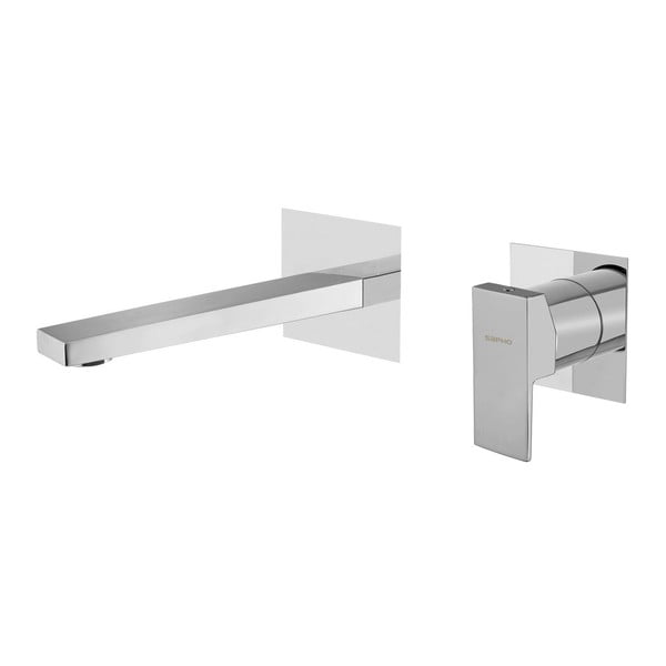 Baterie argintiu-lucios pentru chiuvetă încastrată (1 ieșire) Latus – Sapho