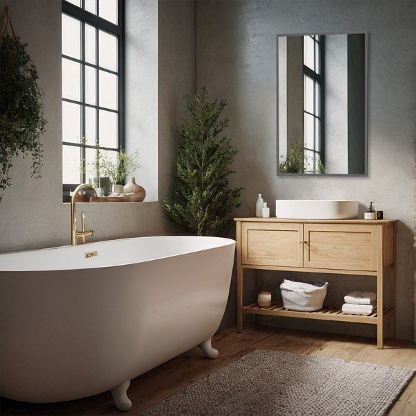 Oglindă de perete 52x72 cm Grey – knor-image-1