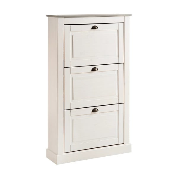 Pantofar alb cu deschidere înclinată din lemn de pin Toby – Støraa