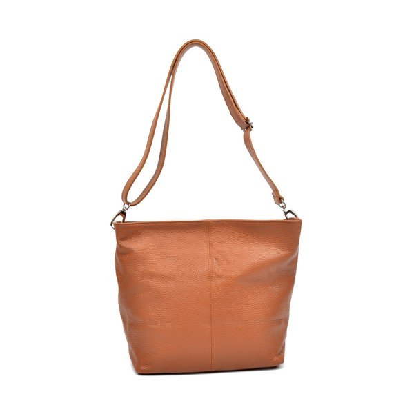 Geantă din piele Luisa Vannini Ginata, maro coniac deschis-image-1