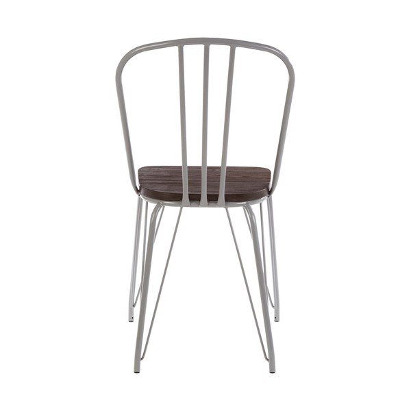Scaun de dining gri/în culoare naturală închisă din lemn de ulm District – Premier Housewares-image-4