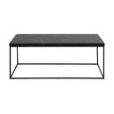 Măsuță de cafea neagră cu blat cu aspect de marmură 55x110 cm Barossa – Actona